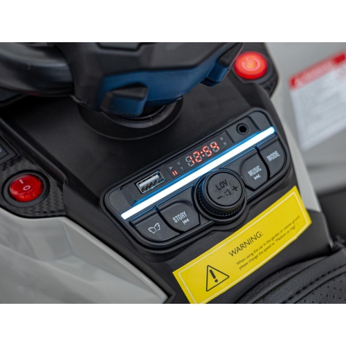 Quad na akumulator dla dzieci Can Am Outlander ATV z pilotem Szary DK-CA005.2.4GHZ